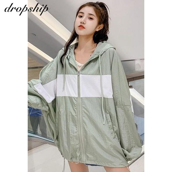 dropship women summer windbreaker jacket streetwear loose thin korean kpop women sunscreen jacket long harajuku clothes 2020 top, Black;brown
dropship women summer windbreaker jacket streetwear loose thin korean kpop women sunscreen jacket long harajuku clothes 2020 top, Black;brown