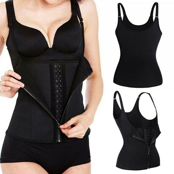 new style shapers solid women underbust corset waist trainer sauna sweat body shaper vest with zipper pure color fashion hot, Black;white
new style shapers solid women underbust corset waist trainer sauna sweat body shaper vest with zipper pure color fashion hot, Black;white