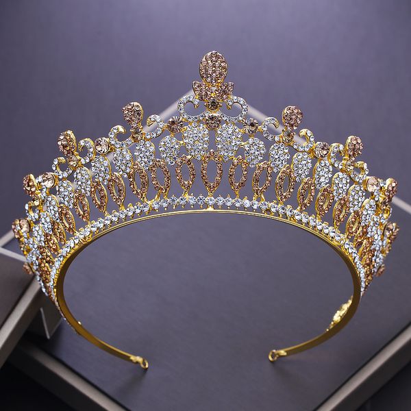 new luxurious rhinestone wedding gold tiaras crowns bridal crystal queen crown large tiara bride headpiece headdress ml622, Golden;white
new luxurious rhinestone wedding gold tiaras crowns bridal crystal queen crown large tiara bride headpiece headdress ml622, Golden;white