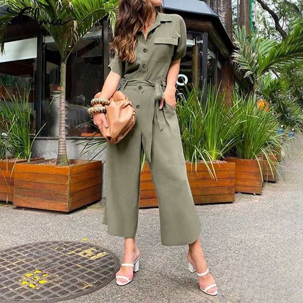 celmia womens jumpsuits summer short sleeve fashion cargo pants overalls summer wide leg long rompers loose belted playsuits 7, Black;white
celmia womens jumpsuits summer short sleeve fashion cargo pants overalls summer wide leg long rompers loose belted playsuits 7, Black;white