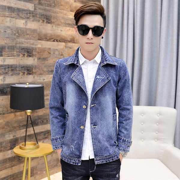 men's denim coat spring and autumn youth cowboy clothing korean-style trend of fashion casual sports denim jacket men's, Black;brown
men's denim coat spring and autumn youth cowboy clothing korean-style trend of fashion casual sports denim jacket men's, Black;brown