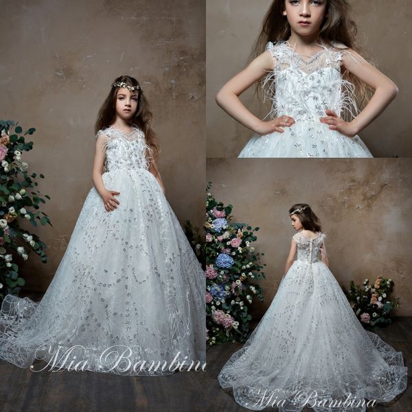 flower girls dresses with jewel neck sleeveless beads feathers lace girls pageant dresses custom made floor length girls party gowns, White;blue
flower girls dresses with jewel neck sleeveless beads feathers lace girls pageant dresses custom made floor length girls party gowns, White;blue