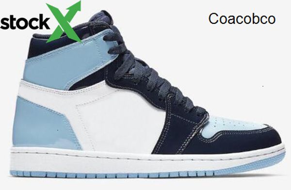 new 1 high og unc patent wmns asg obsidian blue chill white men women jordon basketball shoes 1s all-star game sneakers with box 
new 1 high og unc patent wmns asg obsidian blue chill white men women jordon basketball shoes 1s all-star game sneakers with box