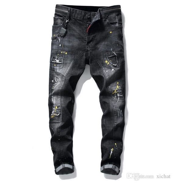 2020 новый проблемные ripped черный патч джинсы тонкий fit straight motorcycle biker denim брюки мода хип-хоп мужские дизайнерские джинсы, Blue
2020 новый проблемные ripped черный патч джинсы тонкий fit straight motorcycle biker denim брюки мода хип-хоп мужские дизайнерские джинсы, Blue