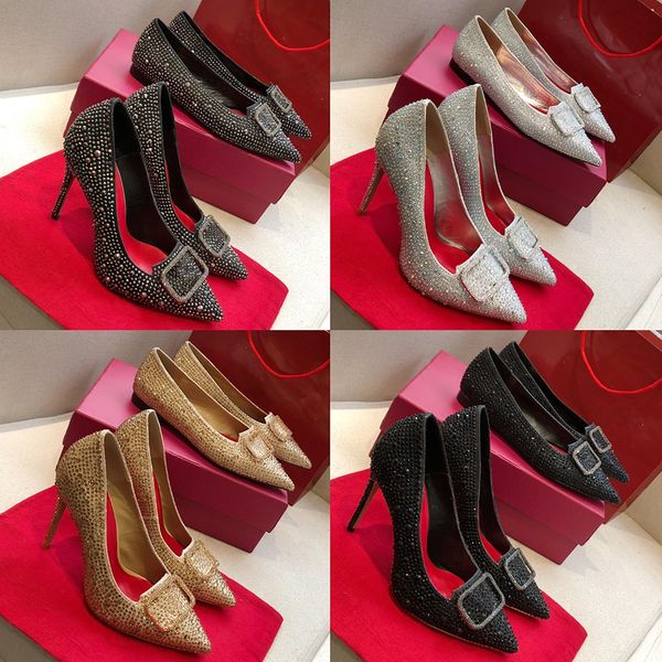 2020 new fashion red bottom womens stiletto heel heels 10cm decorate with swarovski crystals diamond party bridal wedding shoes, Black
2020 new fashion red bottom womens stiletto heel heels 10cm decorate with swarovski crystals diamond party bridal wedding shoes, Black