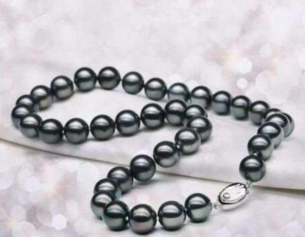 envÃo gratis >>>> noble de 10-11mmtahitian negro collar de perlas de plata 925, Silver 
envÃo gratis >>>> noble de 10-11mmtahitian negro collar de perlas de plata 925, Silver