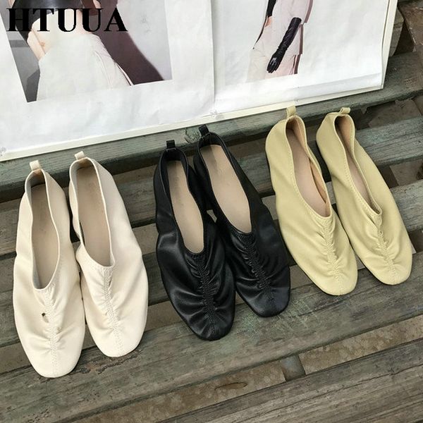 htuua 2020 new spring women flats casual slip on loafers fashion pleated comfortable soft leather flat shoes woman sx3861, Black
htuua 2020 new spring women flats casual slip on loafers fashion pleated comfortable soft leather flat shoes woman sx3861, Black