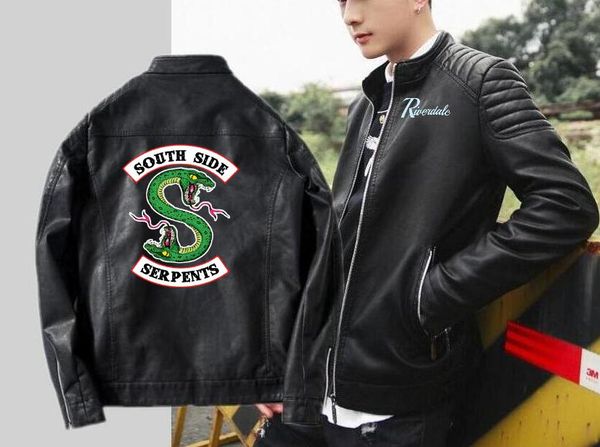 new fashion men's pu leather riverdale southside snake jacket men's fitness fashion sports leather jacket casual, Black
new fashion men's pu leather riverdale southside snake jacket men's fitness fashion sports leather jacket casual, Black