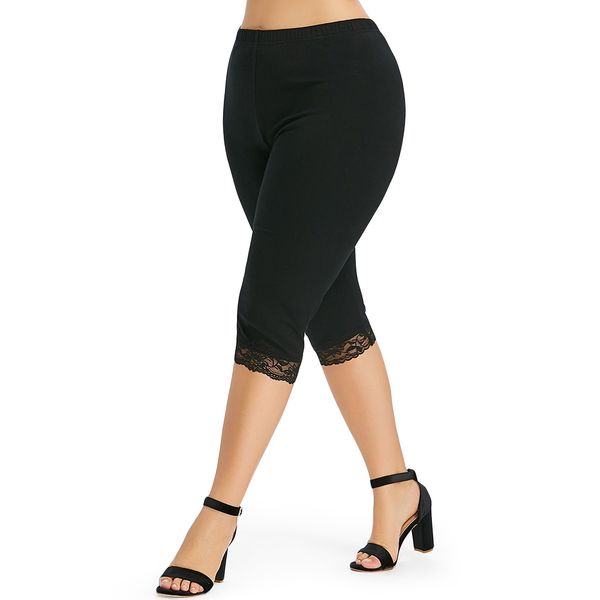 fashion plus size lace panel leggings women pants summer solid elastic high waist pencil pants trousers ladies clothes leggings, Black
fashion plus size lace panel leggings women pants summer solid elastic high waist pencil pants trousers ladies clothes leggings, Black