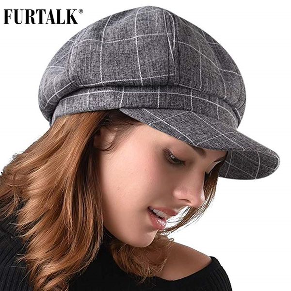 furtalk newsboy hat for women men octagonal newsboy cap cotton line beret hat female plaid grey black red painter cap winter, Blue;gray
furtalk newsboy hat for women men octagonal newsboy cap cotton line beret hat female plaid grey black red painter cap winter, Blue;gray