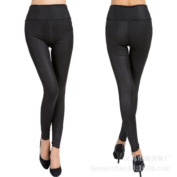 2020 europe and america new style high-waisted fashion snakeskin joint capri pants classic creative-women's outer wear leggings, Black
2020 europe and america new style high-waisted fashion snakeskin joint capri pants classic creative-women's outer wear leggings, Black