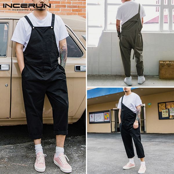 new fashion men bib overalls 2020 pockets loose joggers solid color bib pants men streetwear casual suspender jumpsuit incerun, Black
new fashion men bib overalls 2020 pockets loose joggers solid color bib pants men streetwear casual suspender jumpsuit incerun, Black