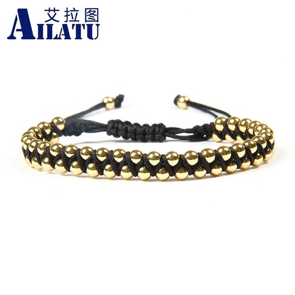 ailatu stainless steel bead double roll macrame bracelet for men and womens gift mix 4 colors 10pcs/lot, Golden;silver
ailatu stainless steel bead double roll macrame bracelet for men and womens gift mix 4 colors 10pcs/lot, Golden;silver