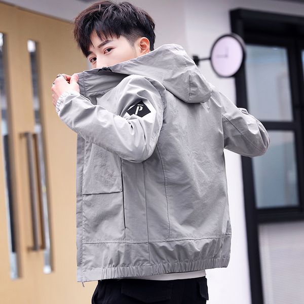 men jacket with a hood 2020 new arrival spring and autumn slim male coat casual zipper teenager boy black khaki gray j01, Black;brown
men jacket with a hood 2020 new arrival spring and autumn slim male coat casual zipper teenager boy black khaki gray j01, Black;brown