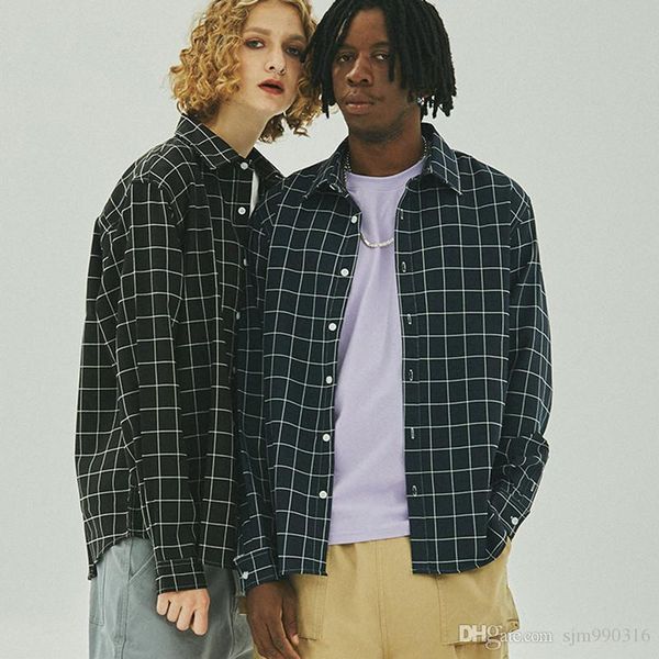 2019 new square collar plaid shirt male long sleeve tide casual original european and american loose shirt jacket, White;black
2019 new square collar plaid shirt male long sleeve tide casual original european and american loose shirt jacket, White;black