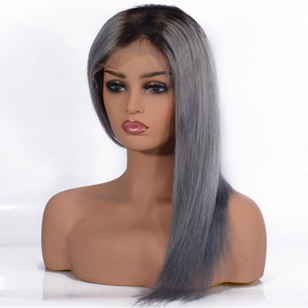 brazilian straight ombre gray lace front human hair hair wigs two tone 1b grey glueless lace wig for women, Black;brown
brazilian straight ombre gray lace front human hair hair wigs two tone 1b grey glueless lace wig for women, Black;brown