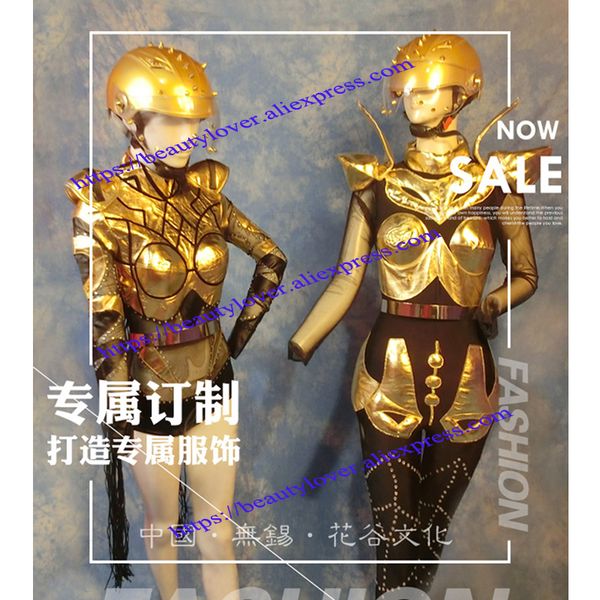 bar nightclub golden gogo space costume future technologywomen dance stage show clothing gold helmet, Black;red
bar nightclub golden gogo space costume future technologywomen dance stage show clothing gold helmet, Black;red