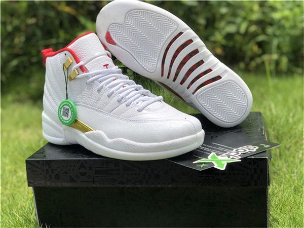 2019 wholesale 12 xii fiba mens basketball shoes designer sneakers white 12s university red-metallic gold shoes ct10
2019 wholesale 12 xii fiba mens basketball shoes designer sneakers white 12s university red-metallic gold shoes ct10