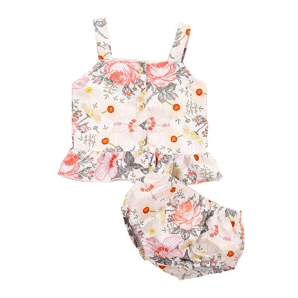 baby girl flower print small strap + triangle shorts two piece sets infant outfit clothings new, White
baby girl flower print small strap + triangle shorts two piece sets infant outfit clothings new, White