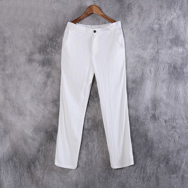 men's white linen pants 2019 spring summer cotton linen business casual thin straight leggings big size, Black
men's white linen pants 2019 spring summer cotton linen business casual thin straight leggings big size, Black
