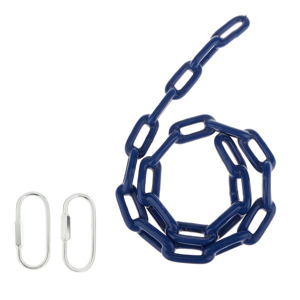 heavy duty safety iron swing link chain rope with 2 clip snap hook connectors garden & patio swing accessory 1.5m blue
heavy duty safety iron swing link chain rope with 2 clip snap hook connectors garden & patio swing accessory 1.5m blue