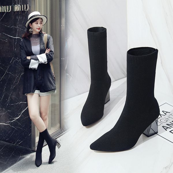 high heel boots shoes round toe low heels booties martins for women bootee woman 2019 booties ladies lace up stiletto rock, Black
high heel boots shoes round toe low heels booties martins for women bootee woman 2019 booties ladies lace up stiletto rock, Black