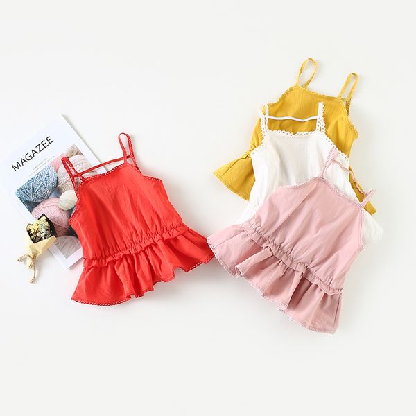 summer girl shirt sleeveless candy color blouse girl child's new baby clothes ruffles lace backless blouses drop shipping, White;black
summer girl shirt sleeveless candy color blouse girl child's new baby clothes ruffles lace backless blouses drop shipping, White;black
