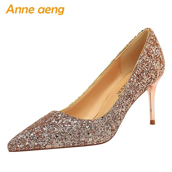 2020 spring new women pumps 7cm high thin heel pointed toe bling wedding bridal women shoes champagne ladies high metal heel, Black
2020 spring new women pumps 7cm high thin heel pointed toe bling wedding bridal women shoes champagne ladies high metal heel, Black