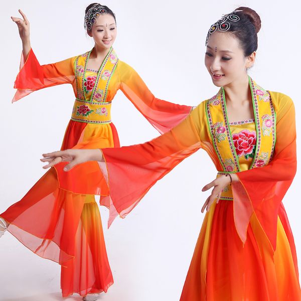 chinese calssical dance costumes yangko stage performance fan costumes gradient color chinese folk dance clothing, Black;red
chinese calssical dance costumes yangko stage performance fan costumes gradient color chinese folk dance clothing, Black;red