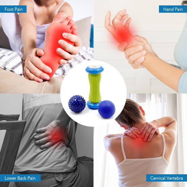 plantar fasciitis foot massage roller with spiky ball massage ball for hand leg back pain therapy deep tissue trigger point
plantar fasciitis foot massage roller with spiky ball massage ball for hand leg back pain therapy deep tissue trigger point