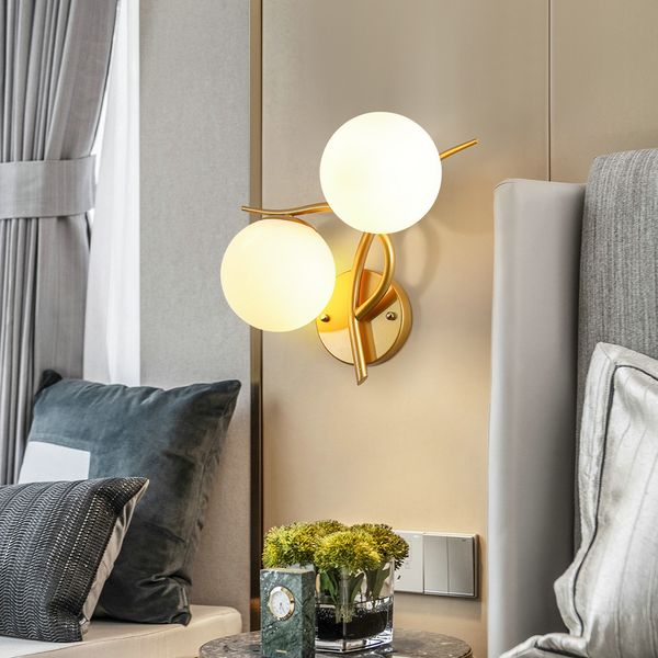 modern nordic wall lamp glass ball led sconce for home indoor lighting bedroom living room bedroom bedside light fixtures 
modern nordic wall lamp glass ball led sconce for home indoor lighting bedroom living room bedroom bedside light fixtures