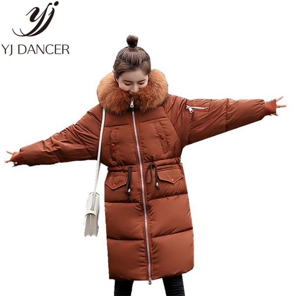 2018 winter new plus size fashion women leisure loose size long section fur collar down cotton clothing female coat ljj0066, Black
2018 winter new plus size fashion women leisure loose size long section fur collar down cotton clothing female coat ljj0066, Black