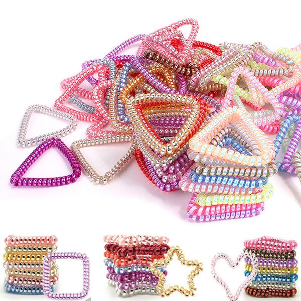 shape hair scrunchie telephone wire elastic hairbands rubber band elastic hairbands hair rope heart star triangular, Slivery;white
shape hair scrunchie telephone wire elastic hairbands rubber band elastic hairbands hair rope heart star triangular, Slivery;white