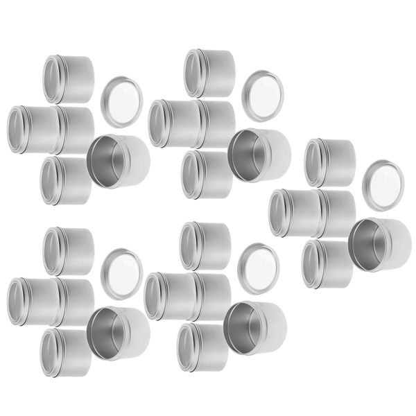 25 pcs aluminum tin jars (100ml) cosmetic containers round tin cans with screw cap lid for diy crafts,cosmetics,salve,candle,travel storage
25 pcs aluminum tin jars (100ml) cosmetic containers round tin cans with screw cap lid for diy crafts,cosmetics,salve,candle,travel storage