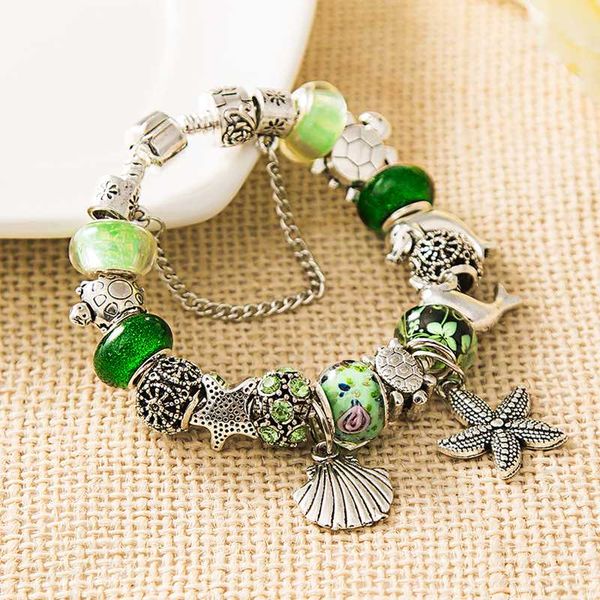 droshipping silver color ocean starfish shell animal charm bracelet green crystal bead bracelets diy handwork making jewelry, Golden;silver
droshipping silver color ocean starfish shell animal charm bracelet green crystal bead bracelets diy handwork making jewelry, Golden;silver