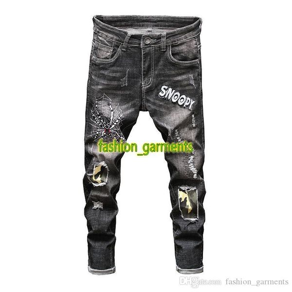 mens jeans slim fashion hole trousers personality trend spider embroidery mens stylist stretch denim trousers, Blue
mens jeans slim fashion hole trousers personality trend spider embroidery mens stylist stretch denim trousers, Blue