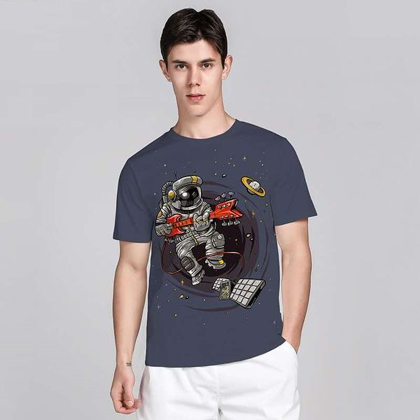 2020 new men's summer t shirt round neck custom 3d digital printing fun pattern astronaut young people's loose leisure short-sleev, White;black
2020 new men's summer t shirt round neck custom 3d digital printing fun pattern astronaut young people's loose leisure short-sleev, White;black
