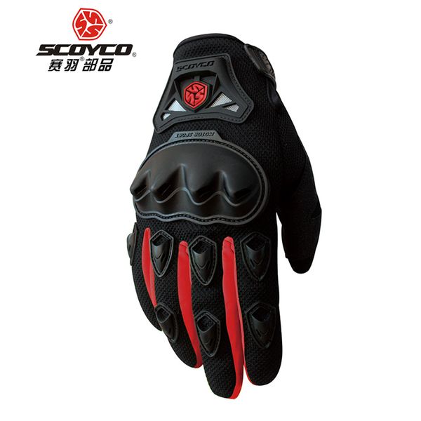 

authentic scoyco racing gloves motorcycle racing off-road gloves mc29 all fingers riding shell, Black