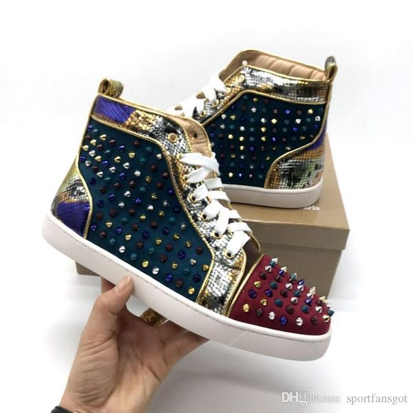 лучшие цвета spike red bottom кожа мода дизайнерская обувь high cut spike sedue теленок sneaker luxury party свадебная обувь повседневная об, Black
лучшие цвета spike red bottom кожа мода дизайнерская обувь high cut spike sedue теленок sneaker luxury party свадебная обувь повседневная об, Black