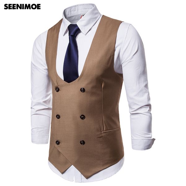 seenimoe mens formal blazer vests casual double breasted o-neck fashion m-4xl male colid color casual vests, Black;white
seenimoe mens formal blazer vests casual double breasted o-neck fashion m-4xl male colid color casual vests, Black;white