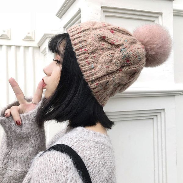 autumn winter women faux fur pompom hat female warm cap knitted beanie colorful dot girl ball pom hats woman bonnet femme, Blue;gray
autumn winter women faux fur pompom hat female warm cap knitted beanie colorful dot girl ball pom hats woman bonnet femme, Blue;gray
