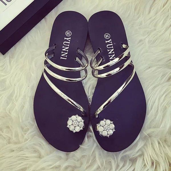 summer new flower slippers sandals girls sandals student shoes women shoes, Black