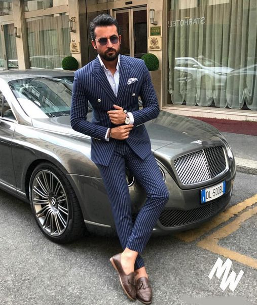 navy blue pinstripe mens suits slim fit two pieces wedding grooms tuxedos double breasted formal prom suit (jacket+pants, Black;gray
navy blue pinstripe mens suits slim fit two pieces wedding grooms tuxedos double breasted formal prom suit (jacket+pants, Black;gray