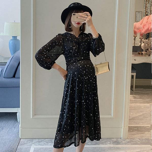 maternity dresses starry sky style stretch shiny thin clothes for women loose comfortable pregnancy dress korean style, White
maternity dresses starry sky style stretch shiny thin clothes for women loose comfortable pregnancy dress korean style, White