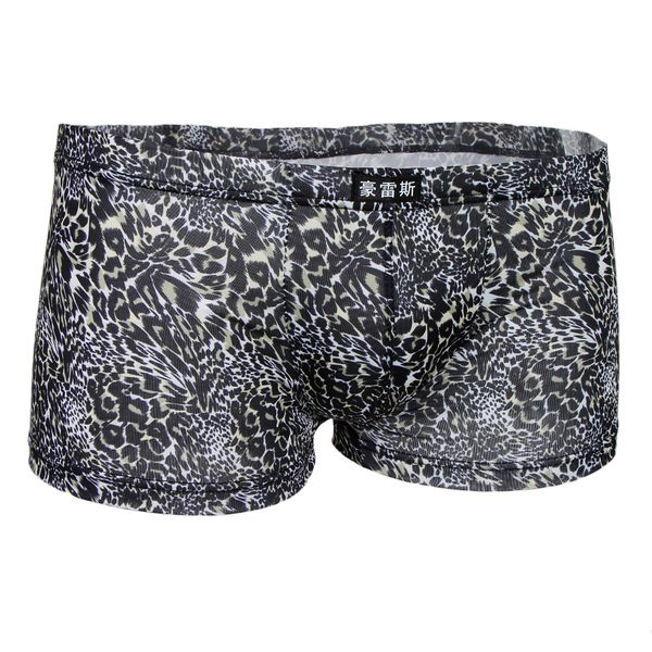 men's boxer briefs low rise leopard pattern underwear man shorts underpants, Black;white
men's boxer briefs low rise leopard pattern underwear man shorts underpants, Black;white