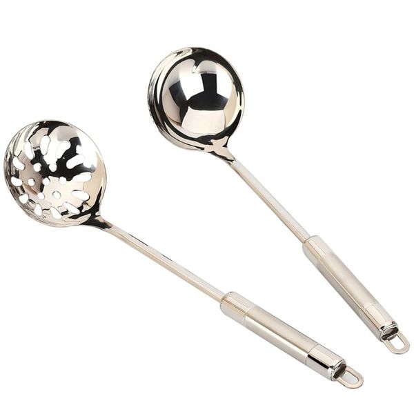 2pcs integral forming durable 304 stainless steel soup ladle colander large kitchen utensil spoon
2pcs integral forming durable 304 stainless steel soup ladle colander large kitchen utensil spoon