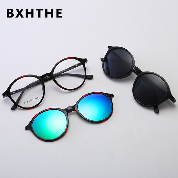 2 in 1 tr90 magnet clip on glasses frame men women polarized round sunglasses optical myopia prescription eyeglasses frame, Silver
2 in 1 tr90 magnet clip on glasses frame men women polarized round sunglasses optical myopia prescription eyeglasses frame, Silver