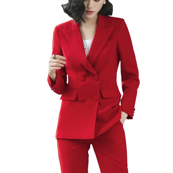 women's double-breasted long-sleeved suit suit solid color trousers fashion casual wild white collar tooling al526, White;black
women's double-breasted long-sleeved suit suit solid color trousers fashion casual wild white collar tooling al526, White;black
