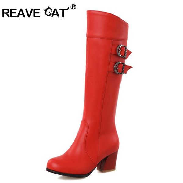 reave cat big size 30-52 new autumn winter shoes ladies knee boots women fashion botas hoof heels zip buckle cool party sexy, Black
reave cat big size 30-52 new autumn winter shoes ladies knee boots women fashion botas hoof heels zip buckle cool party sexy, Black