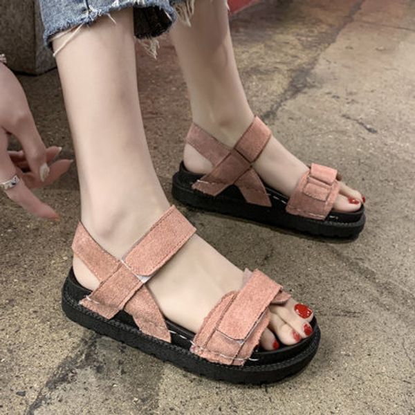 net red sandals women 2020 new summer korean fashion wild chic harajuku style thick bottom women's shoes, Black
net red sandals women 2020 new summer korean fashion wild chic harajuku style thick bottom women's shoes, Black